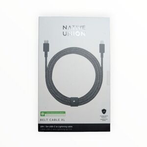 K5-N Native Union Belt Charging Cable XL 10ft USB-C to Lighting‎ - Black